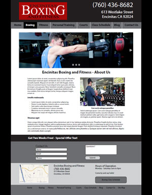 Encinitas Boxing and Fitness design composition version A