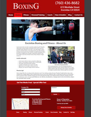 Encinitas Boxing and Fitness design composition version B