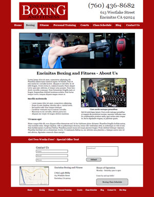 Encinitas Boxing and Fitness design composition version C