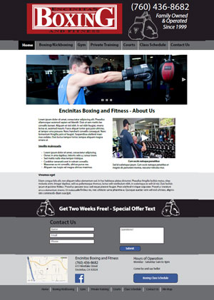 Encinitas Boxing and Fitness design composition version G