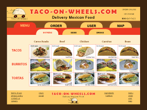 Taco-on-Wheels website design mock-up